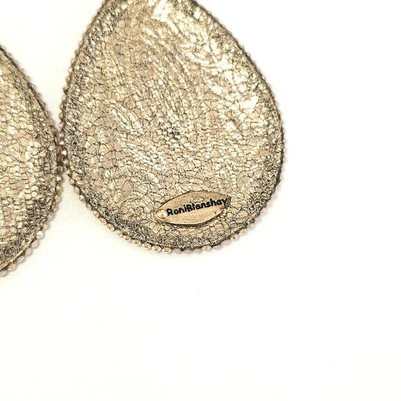 Roni Blanshay | Teardrop Mesh & Crystal Statement Earrings | Red Carpet Pedigree - Picture 7 of 10